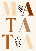 Plakat napis "Matata"